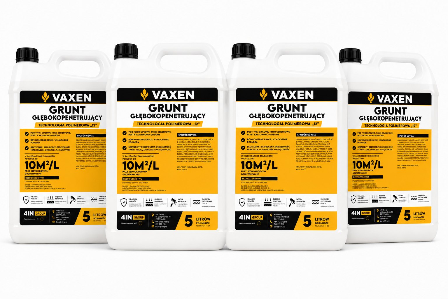 VAXEN Grunt głęboko penetrujący 12 zestaw 4x5l 20l