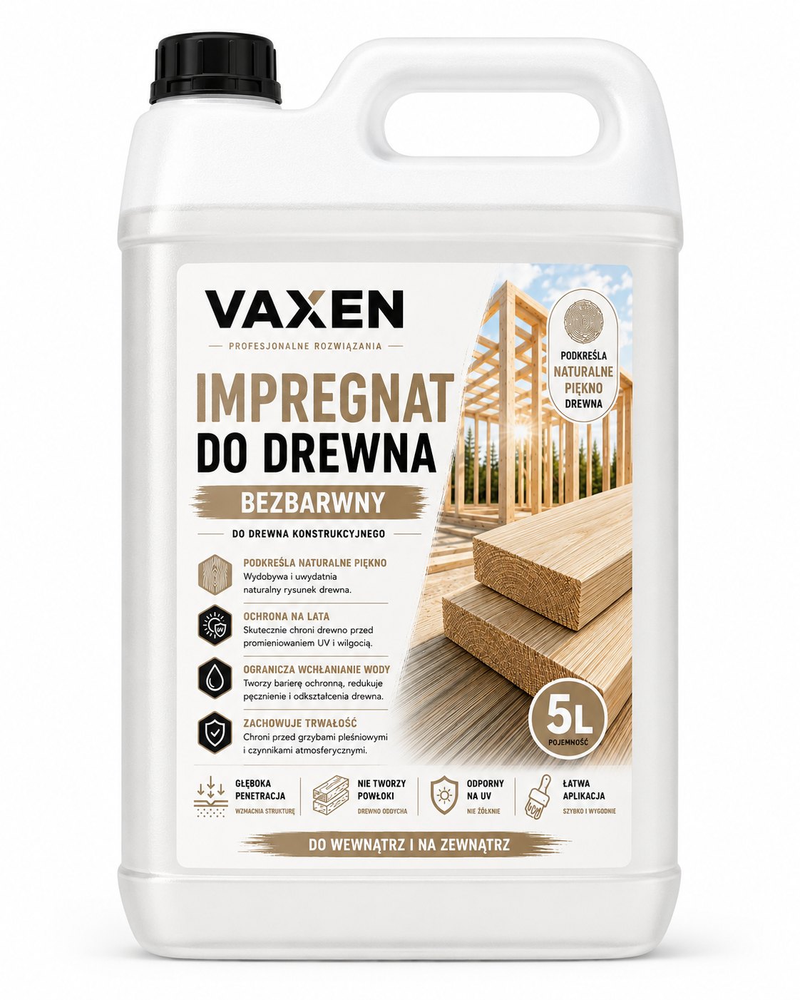 VAXEN Impregnat do Drewna Bezbarwny 5L