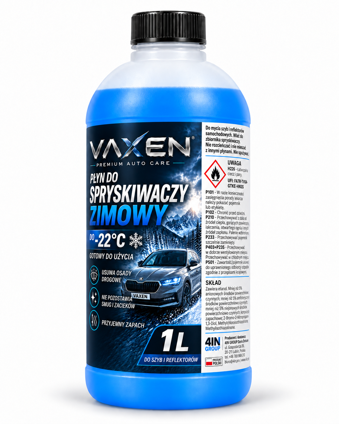 VAXEN Płyn do Spryskiwaczy Zimowy 1 L