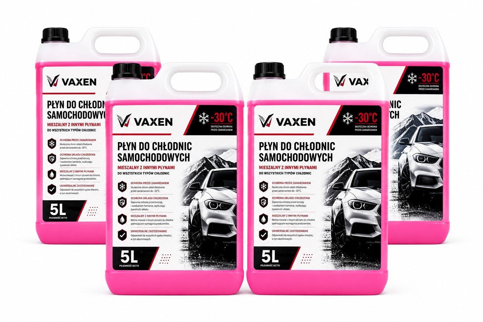 VAXEN Płyn do Chłodnic 5L - zestaw 4 sztk.