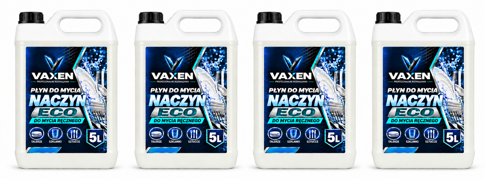 VAXEN płyn do ręcznego mycia naczyń ECO – zestaw 4 x 5 l