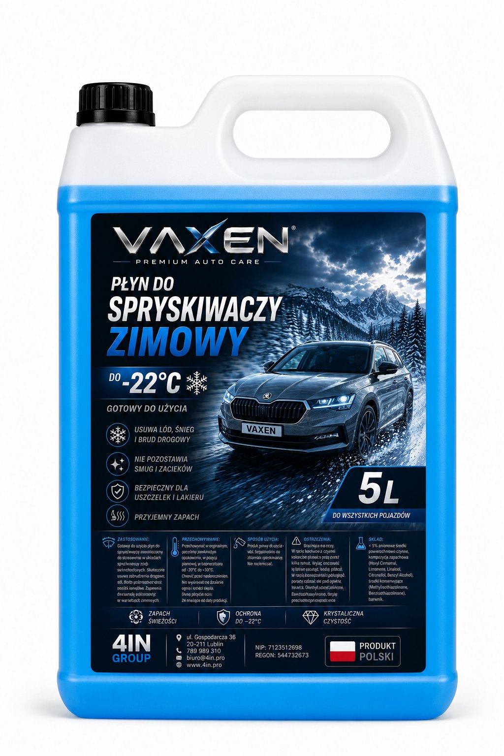 VAXEN Płyn do Spryskiwaczy Zimowy 5L - outlet