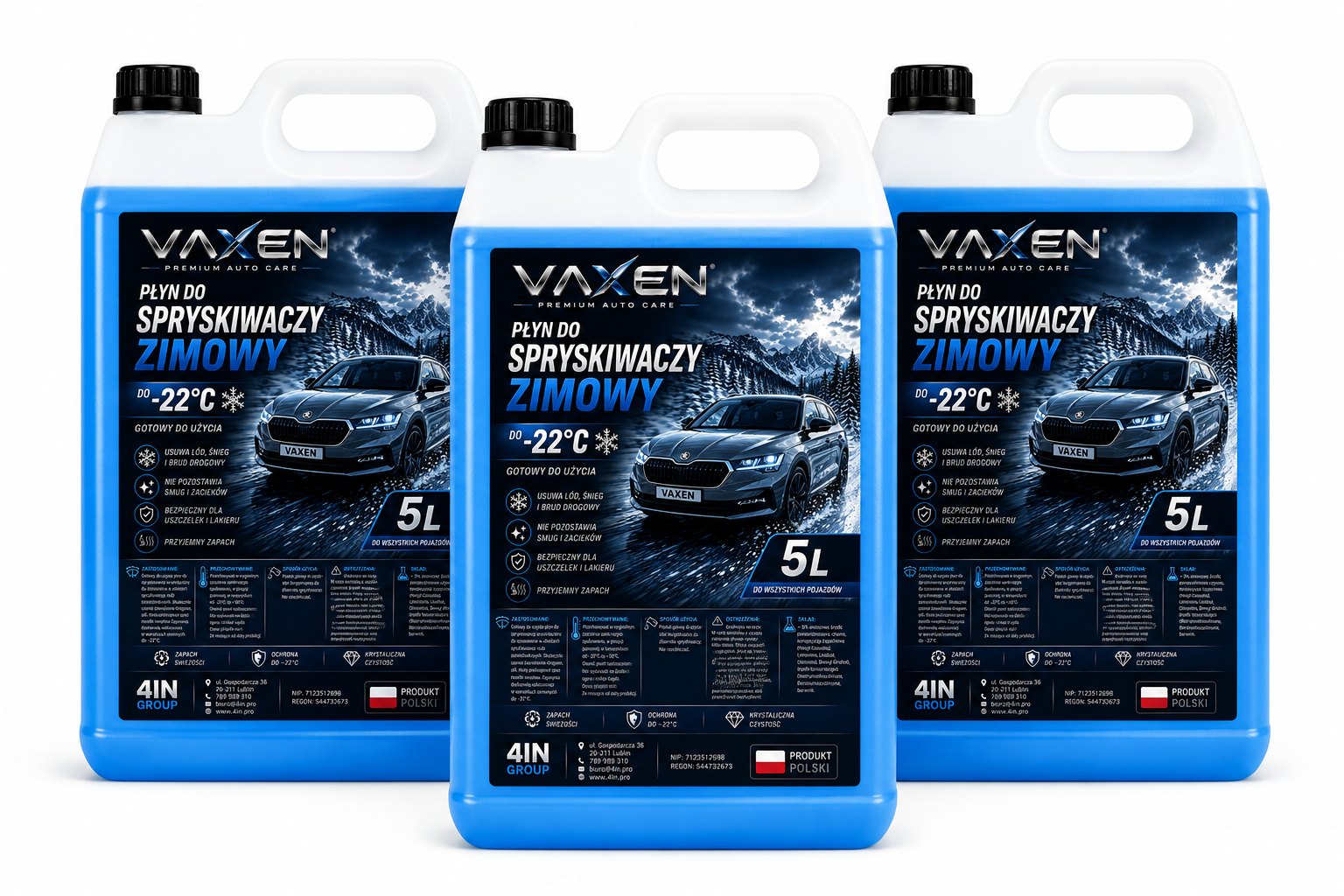 VAXEN Płyn do Spryskiwaczy Zimowy 5L - outlet - wariant