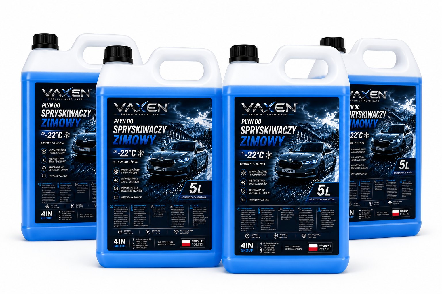 VAXEN Płyn do Spryskiwaczy Zimowy 5L - outlet x4