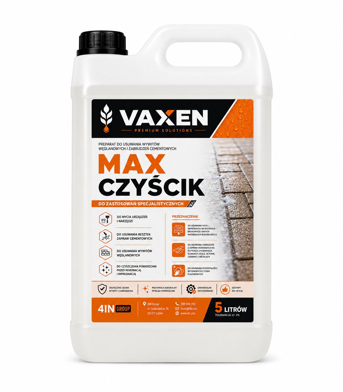 VAXEN Preparat do Usuwania Wykwitów i Zabrudzeń Cementowych 5L