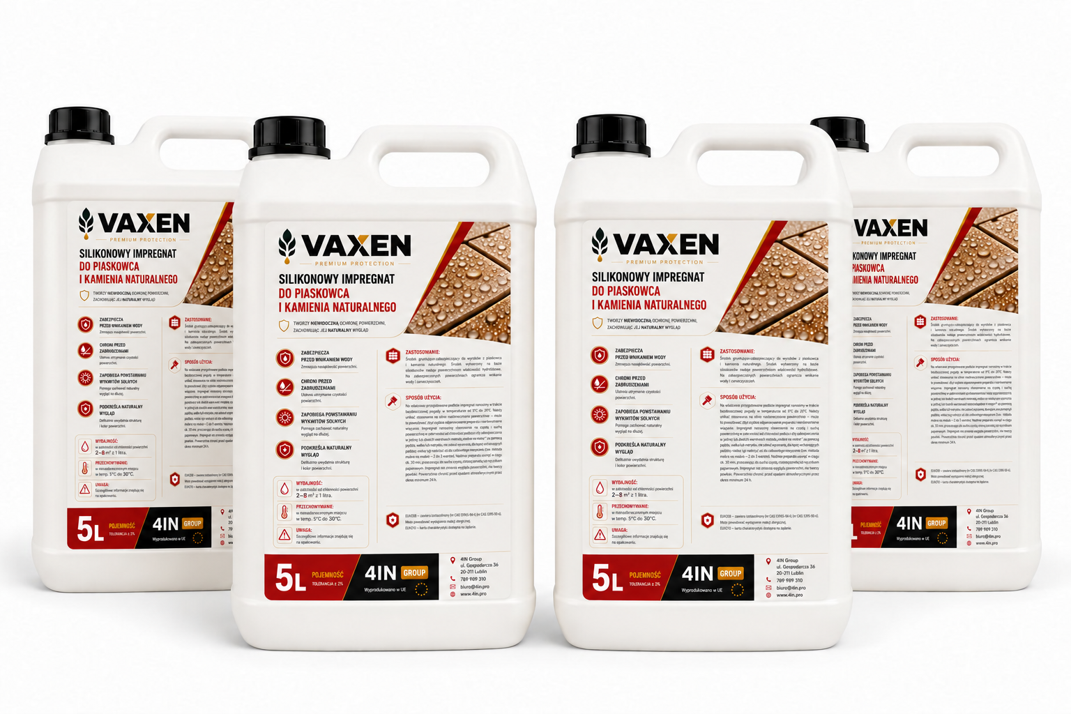 VAXEN Impregnat silikonowy do piaskowca i kamienia 4x5L 20L