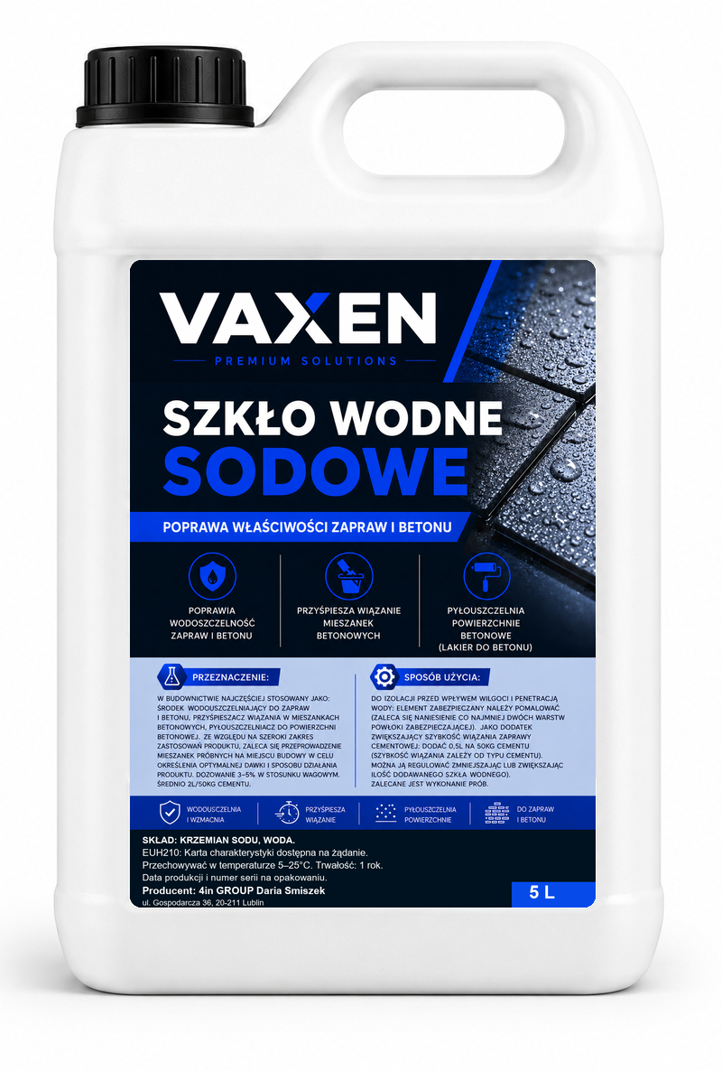 VAXEN Szkło Wodne Sodowe 5L