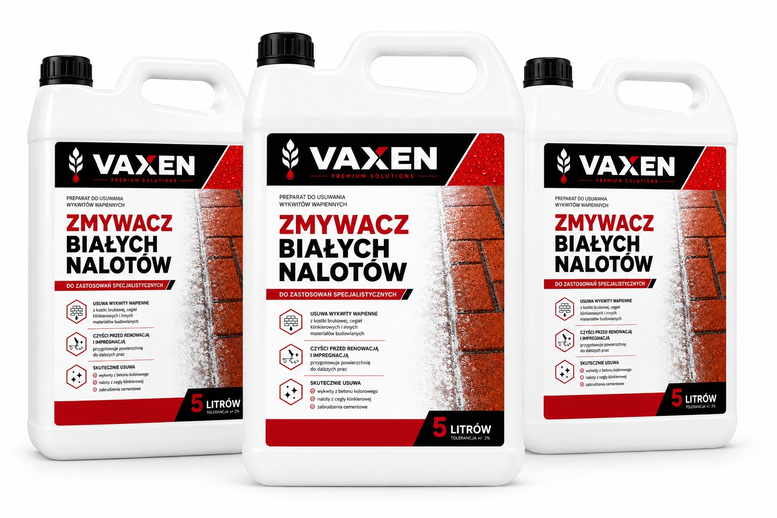 VAXEN Zmywacz Białych Nalotów 5L - zestaw 3 szt.