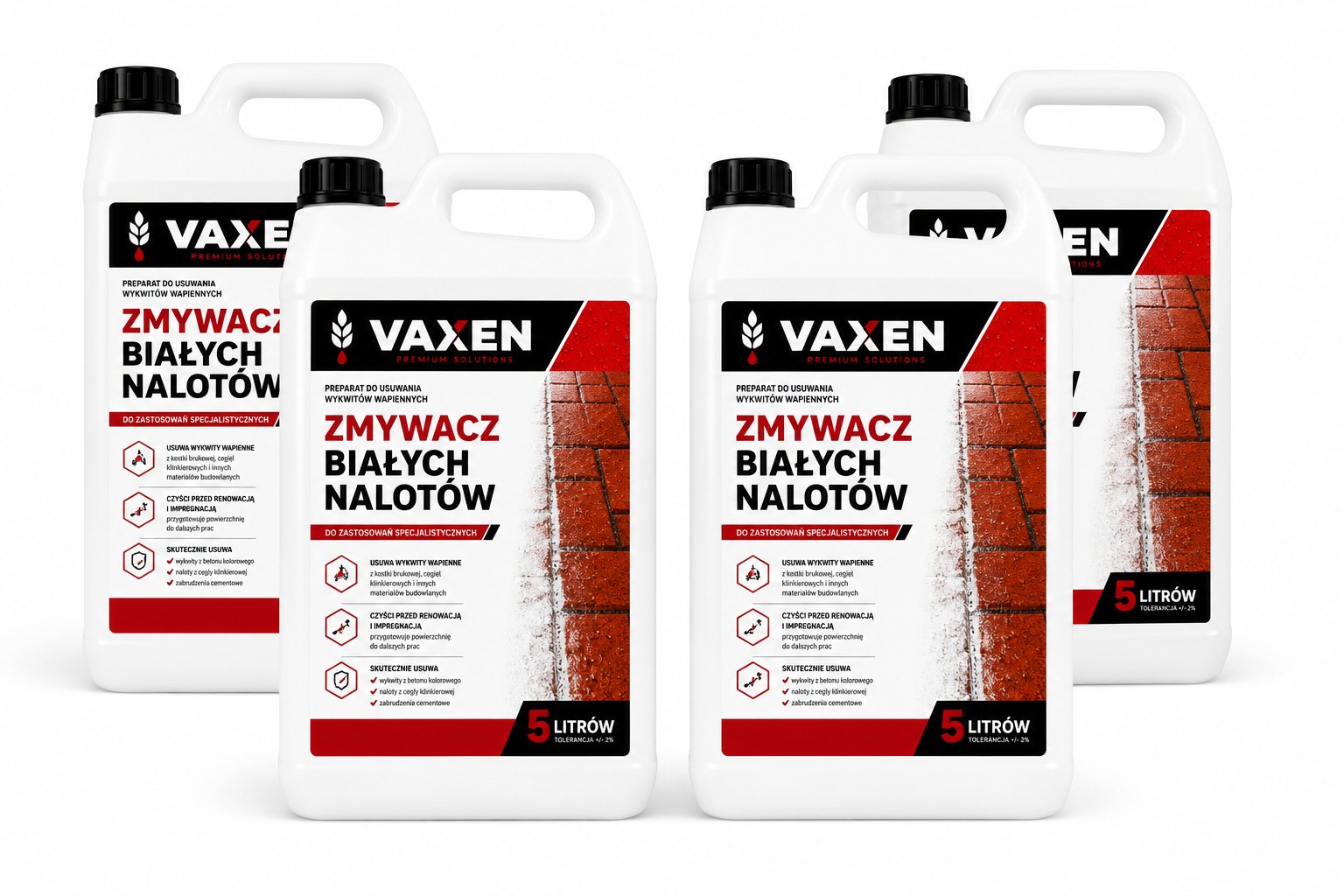 VAXEN Zmywacz Białych Nalotów 5L - zestaw 4 szt.